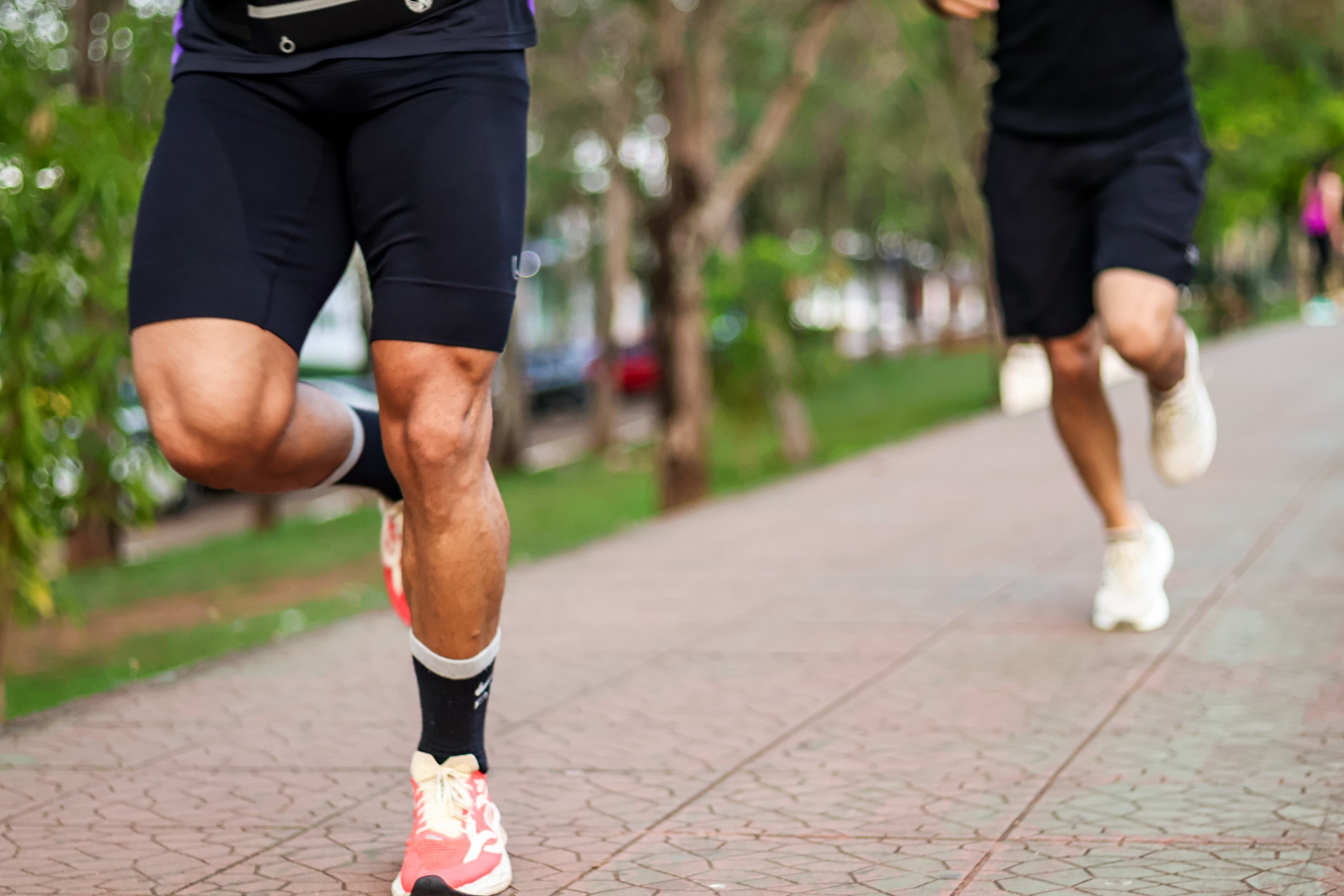 Participantes em corrida de rua